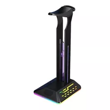 Soporte Base Para Diadema Gamer Con Luces Rgb Usb Auriculare