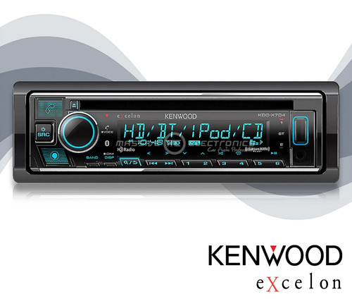 Autoestereo Kenwood Excelon Kdc-x705 Cd Bluetooth Hd Radio  Foto 2