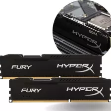 Kit 2x Memória Ram Gamer Fury Ddr4 Preta 8gb 2666mhz Para Pc