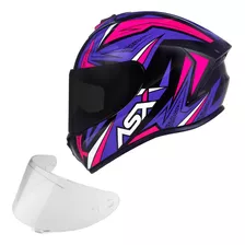 Capacete + Viseira Fume Asx Draken - Moto Masculino Feminino