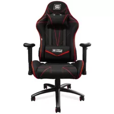 Silla Gaming Vorago Cgc500-rd, Asiento Acolchado, Negro/rojo