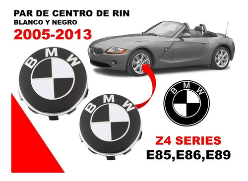 Par De Centros De Rin Bmw Serie Z4 E85, E86, E89 05-13 68 Mm Foto 7