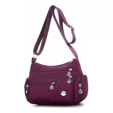 Bolsa Bandolera Tipo Kipling Morada