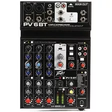 Consola Sonido Mixer Peavey Pv6 Bt 6 Canales Mic Eq Phantom