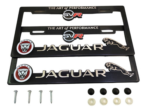 Porta Placas Jaguar Cubre Pijas Auto Kit Foto 3