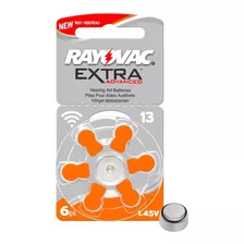 Pila Boton Audifono Rayovac Za13 Pr48 Ac13 Da13 Pack X6 Febo