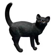 Gato Preto Superstição Resina Pet Garden Felino Jardim