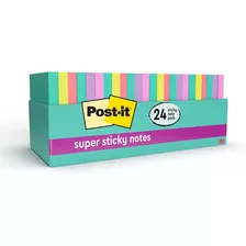 Notas Superadhesivas Post-it, 3x3 Pulgadas, 24 Bloques, 2x E