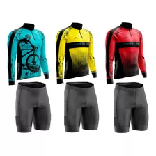 Conjunto De Ciclismo Ciclistas Bermuda Camisa Masculino Ge B