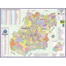 Mapa Estado De Goiás Atualizado - 120cm X 90cm Gigante