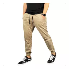 Calça Jeans Masculina Slim Jogger Skinny Punho Elástico 