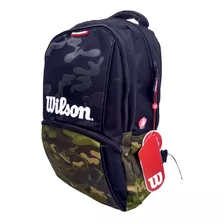 Mochila Wilson Juvenil Camuflaje Negro Verde Casual