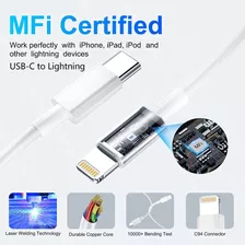 Cargador Rápido Para iPhone 12 13 Certificado Apple Mfi Carg