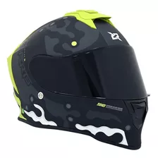 Casco X-sports V151 Elementi - Omi Color Verde/negro Tamaño Del Casco M