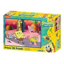 Quebra Cabeça 3d Bob Esponja E Patrick 48 Peças Multikids