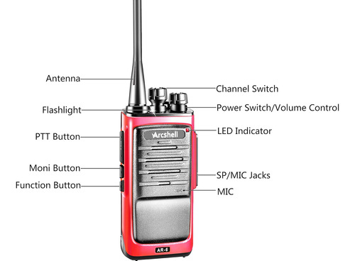 Radios Bidireccionales Recargables De Largo Alcance Con Auri Foto 3