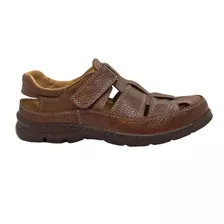 Sandalia Cuero Hombre Números Xl 46-47-48 Confort Cosidas