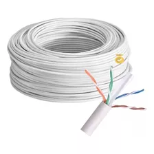 Rollo De Cable Utp Ampxl Blanco Cat6 Por 100 Metros Interior