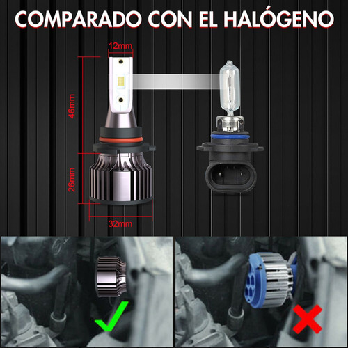 Kit De Haz Alto Y Bajo De Faros 9005 H7 Led 6000k 11000lm Foto 4