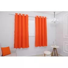 Cortina De Oxford Sala/quarto 300x180 * Valor Em Atacado Cor Laranja