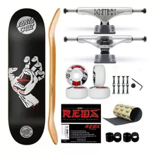 Skate Profissional Santa Cruz + Crail + Moska 53mm+ Reds