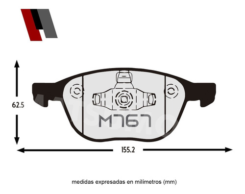 Pastilla De Freno Delantera Semi Metlicas Mazda 3 2004-2014 Foto 3