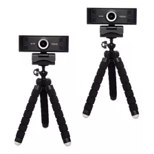 Webcam Gamer Full Hd 720p Tripé Foco Manual Tedge Kit C/ 02