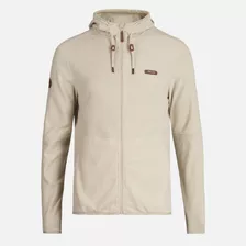 Poleron Hombre Stripes Nano-f Full Zip Hoody Crema Lippi