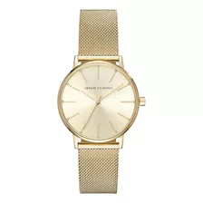 Reloj Mujer Armani Exchange Lola Color De La Correa Dorado