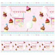 04 Faixa Border Decorativa Tema Doce Papel Parede