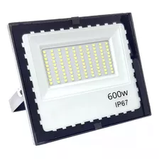 Zem Refletor Smd 600 W 110v 220v Preto Luz Branco Frio