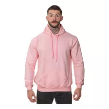 Moletom Masculino Básico Algodão Blusa De Frio Canguru Liso