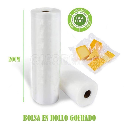 Bolsas Sellado Al Vacio Roll 20x10  (carne, Frutas, Lacteos)