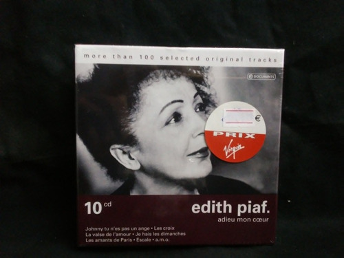 Cds Box Set Edith Piaf  Adieu Mon Coeur 10 Cds Importado