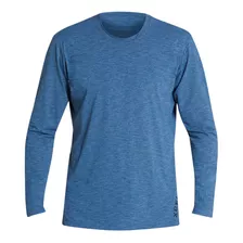 Lycra Mens Heathered Ventx Solid Long Sleeve Uv - La Isla