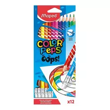 Lápis De Cor Apagável Maped Color Peps Com 12 Cores