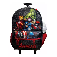 Mochila Escolar Vingadores Juvenil Infantil Rodinha Advenger