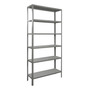 Estante Armário Prateleira De Aço 6 Bandejas Organizador Galvanizada Suporta 150kg 198cm X 90cm X 28cm Incolor