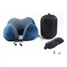 Almohada Cuello Viaje Espuma Viscoelástica Tapaoido Antifaz