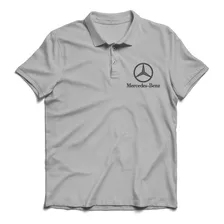 Remera Polo Hombre Caballero Bordada Logo Mercedes-benz 