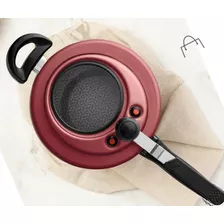 Panela De Pressão Antiaderente Cor Vermelho 4,5l C/visor Mta Cor Cereja