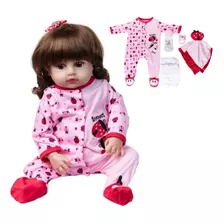 Bebê Reborn Silicone Pijama Joaninha Hora Do Sono Real