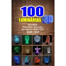 100 Artes Vetores Luminárias 3d , Corte/gravação Laser