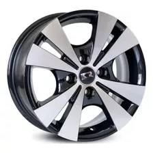 Roda Kr Aro 13 Furação 4x100 Modelo R39 Preto Diamantado