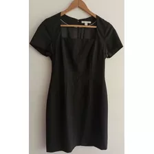 Vestido Banana Republic Talle 6 Negro Elegante 