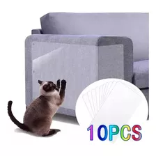 Kit De 10 Pegatinas Antiarañazos Para Muebles De Gatos Color Transparent Liso