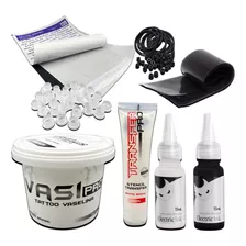 Combo Kit Materiais Para Tatuagem Vaselina Transfer Tintas