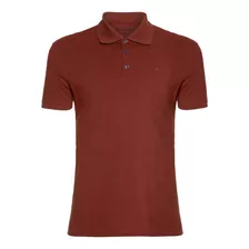 Polo Ellus Masculina Piquet Melange Classic Marrom Mescla