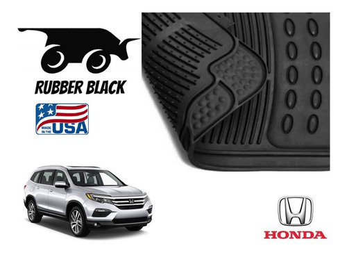 Kit Tapetes 3 Filas Honda Pilot 2018 Rubber Black Original Foto 5