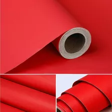 Papel Adhesivo Empapelar Lavable Rojo 122 Cm Ancho 